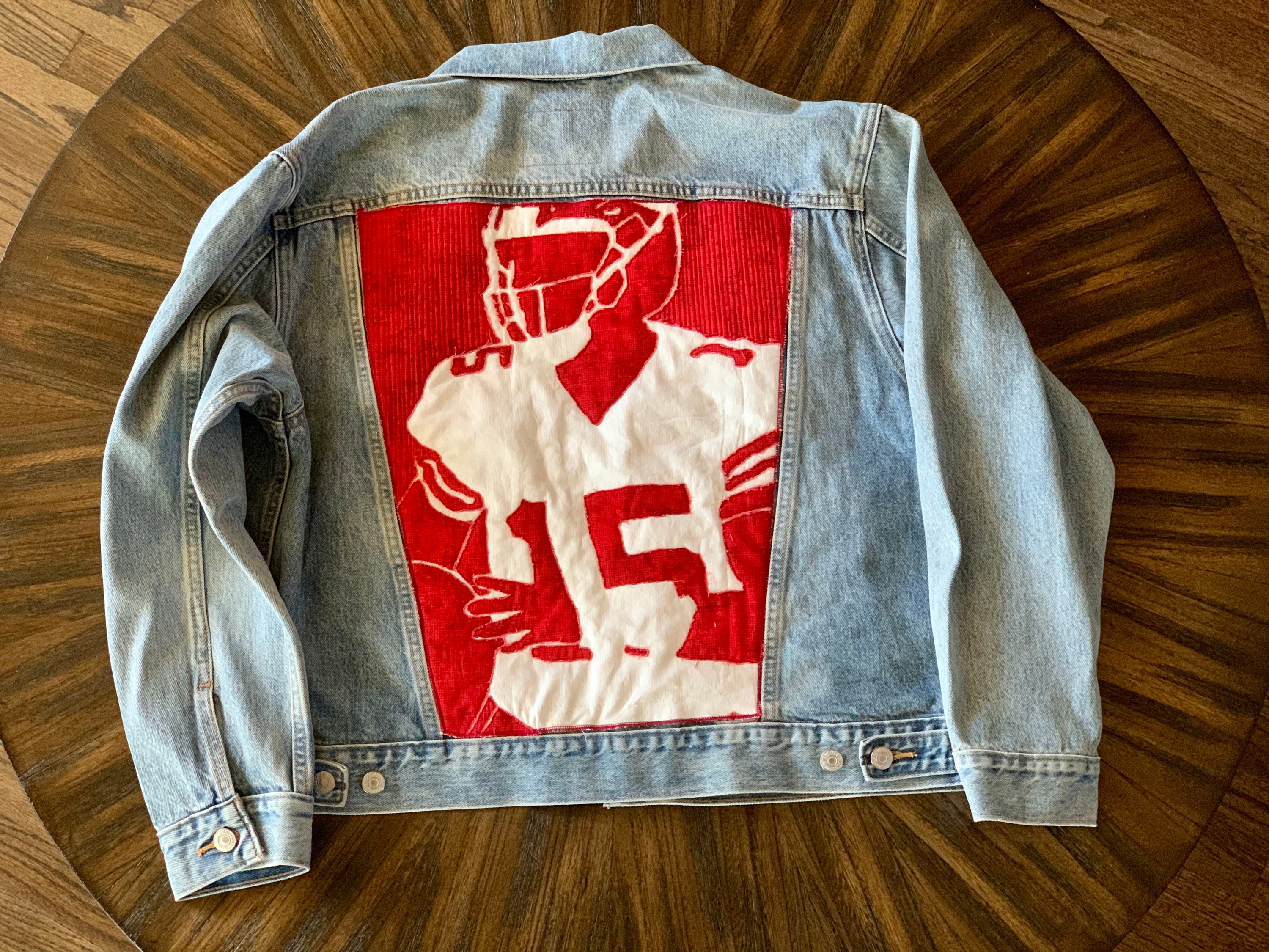 KC Chiefs Patrick Mahomes Jean Jacket Patch Etsy