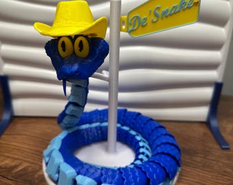 Cute Articulated Snake Figure | Flexible 3D Printed Snake | Funny Desk Pet | Handmade Gift