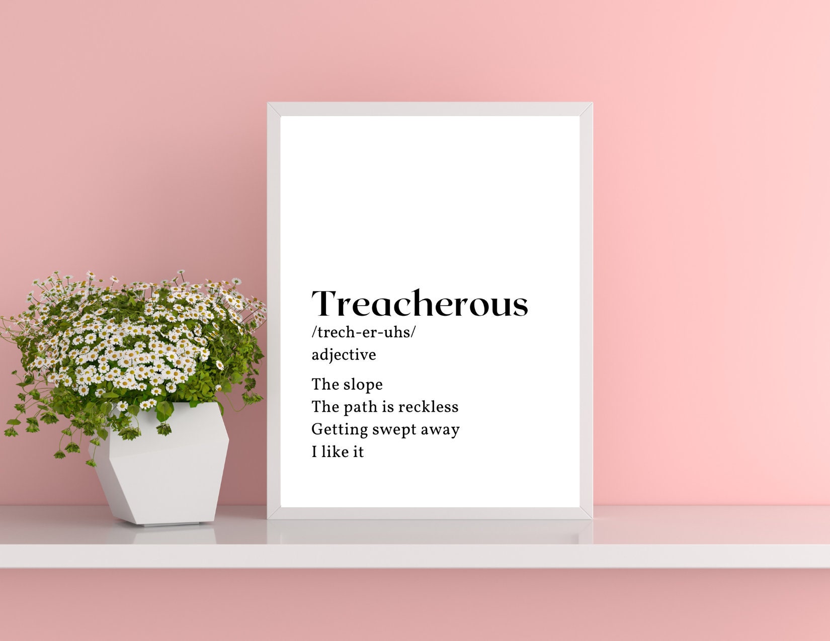 Treacherous Definition Digital Print - Etsy
