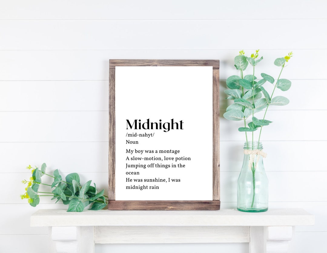 Midnight Inspired Definition Digital Print Etsy