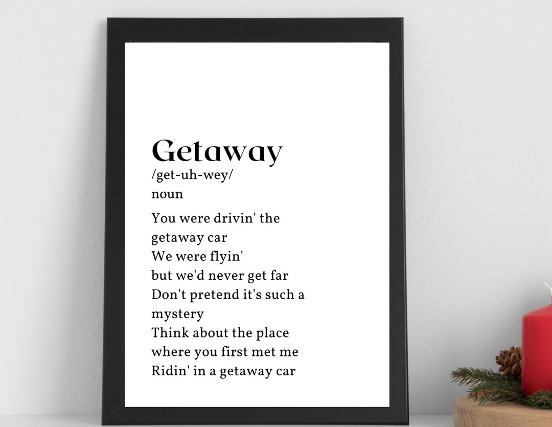 Getaway Inspired Definition Digital Print Etsy