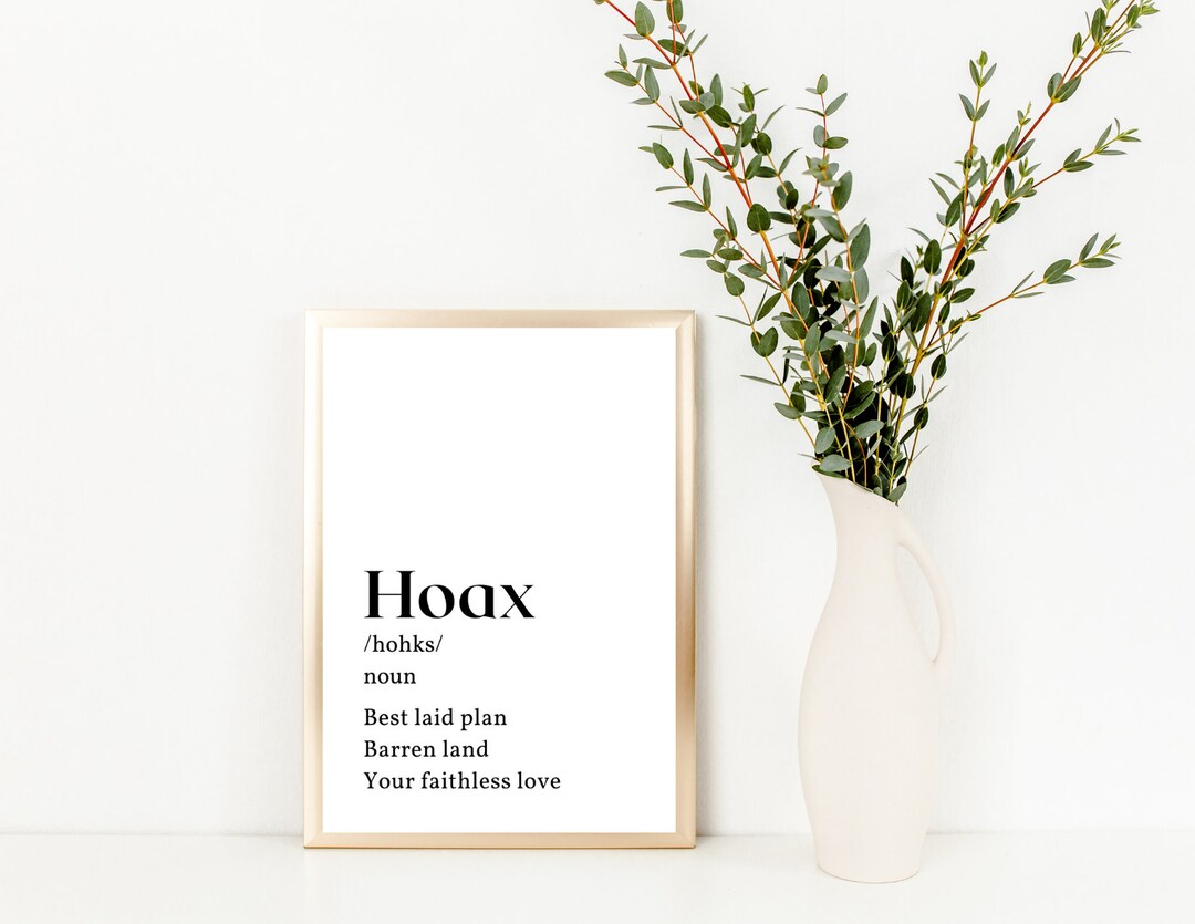 Hoax Definition Digital Wall Print Etsy Hoax Definition Digital Wall Print Etsy