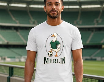 Merlin Duck Soccer Shirt, Mexico Futbol Fan Tee, Funny Duck Graphic Shirt, Match Day Football Gift, Soccer Fan Tee, Mexican Pride Shirt Gift