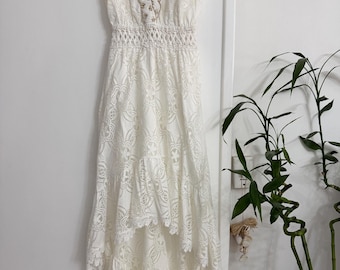 Bohemian style white dress