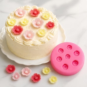 Plum Blossom Sakura Silicone Mold, Fondant Cake Decor Chocolate Candle Gypsum Resin DIY Mold