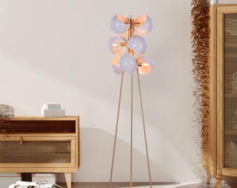 Mid-Century Modern Arc Floor Lamp – Black Marble Base Modern Standing Floor Lamp Minimalist Floor Lamp Scandi Lighting Corner Floor Lamp