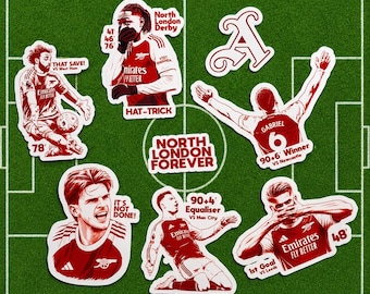 Arsenal Premier League 25/26 Moments Football/Soccer Stickers