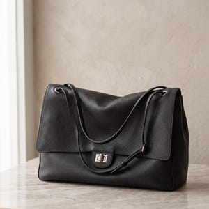 Soft Cow Leather Shoulder Bags, Slouchy Style Tote Bags, Large Size Tote Bag