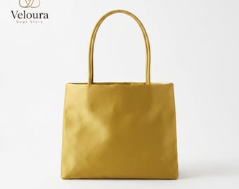 Small Tote Bag, Polyester Satin Top Handle Bags, Minimal Design Purse, 2026 New Trendy Handbags