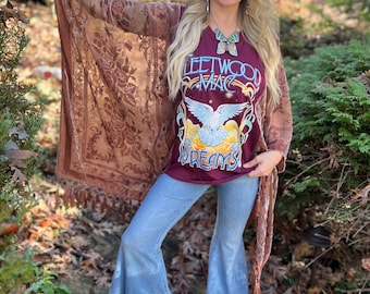 Upcycled top // FLEETWOOD kimono // VELVET tan