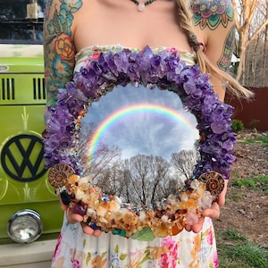 CUSTOM Crystal Mirror // MADE To ORDER 1-3 months lead time // you choose your stones