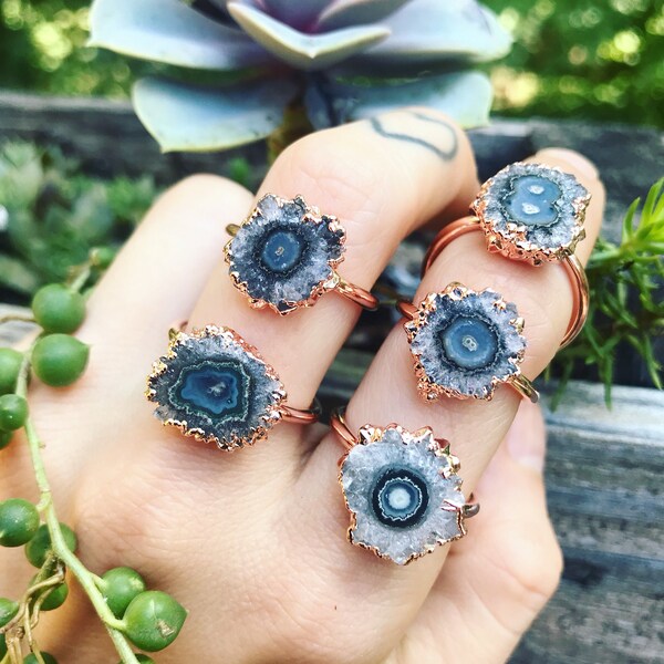 OOAK MINI stalactite Ring - Any Size - electroformed Copper