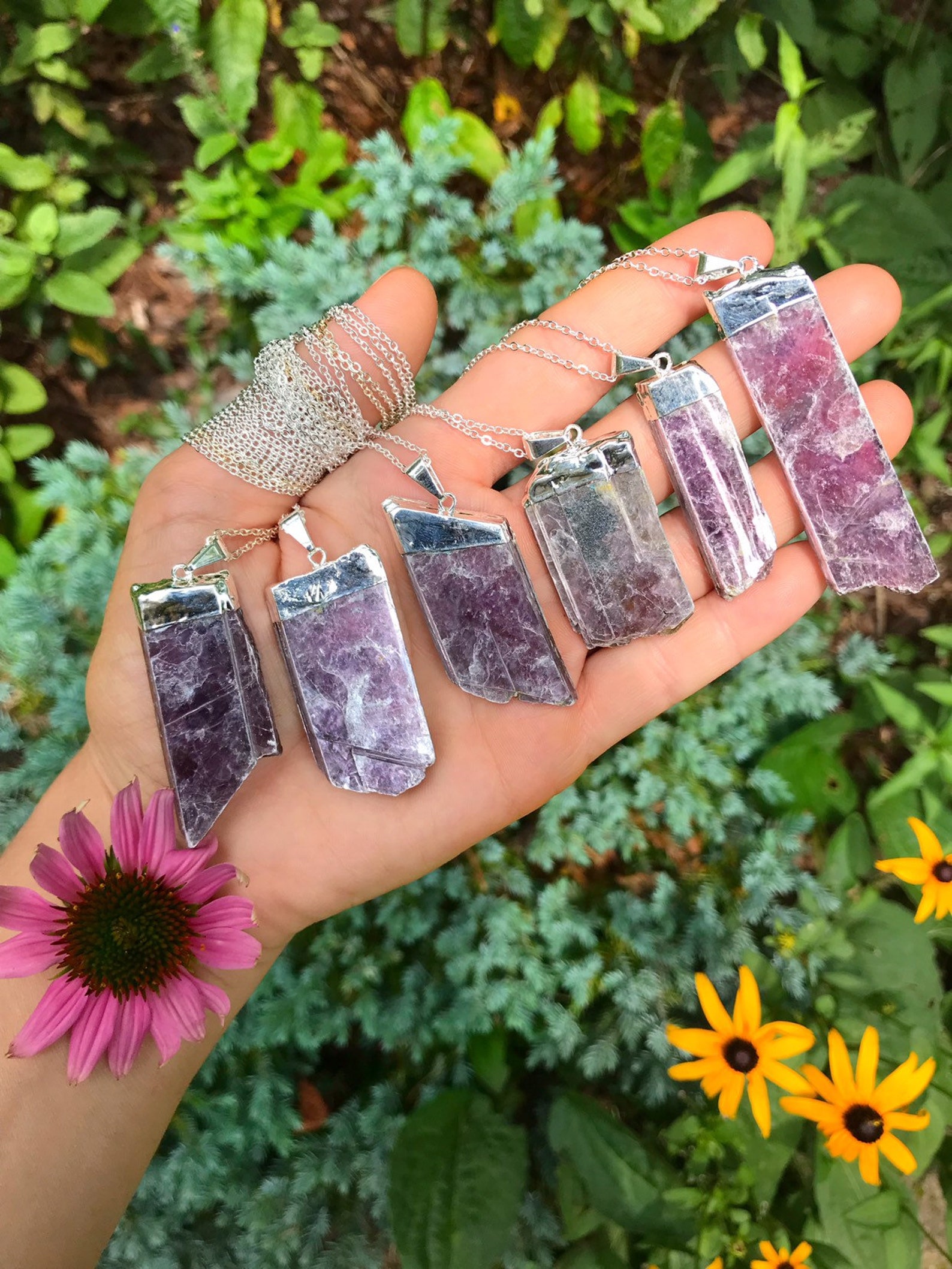 LEPIDOLITE necklace // silver // Manifest & cleanse