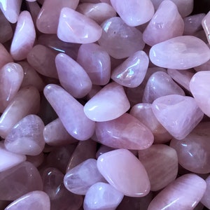 10 ROSE QUARTZ TUMBLES // rock Cluster specimen