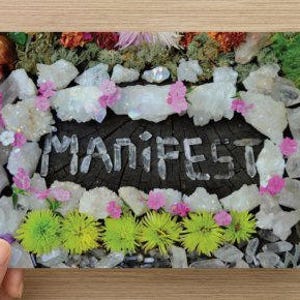 MANIFESTO - stampa di colore di alta qualità arte cristallo originale cartoline - set di 10 - 5 - vibes buoni di carta di mantra