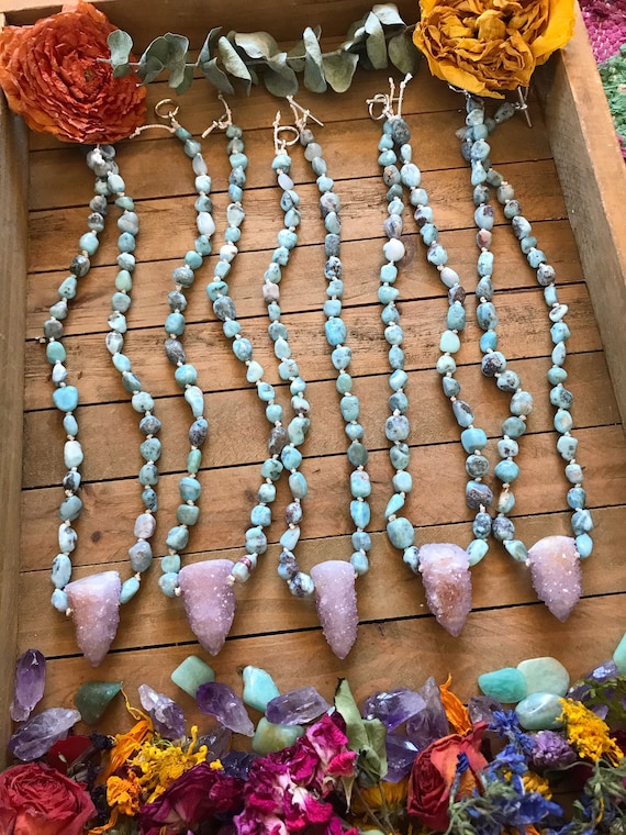 Knotted crystal necklace deals