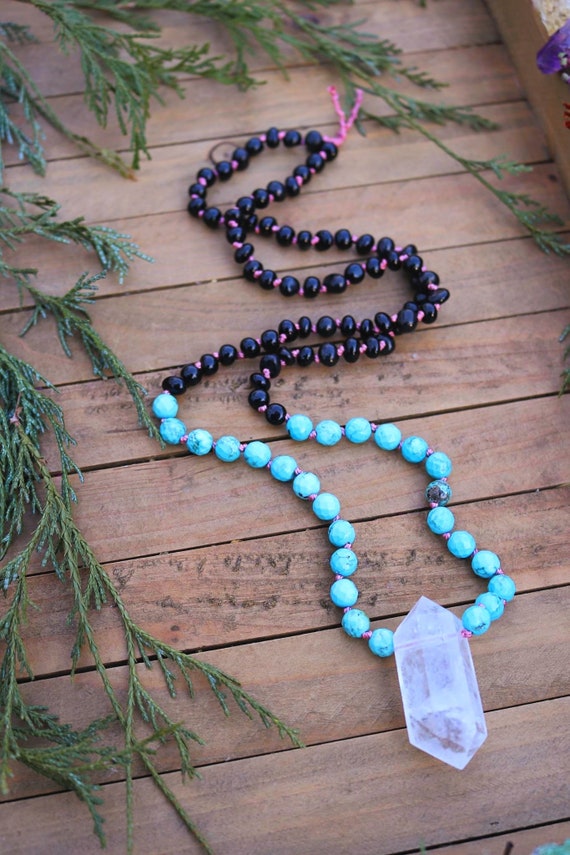 Knotted cheap crystal necklace