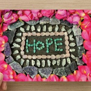 HOPE - 5 POSTCARDS - set di 10 - Original Crystal art stampa a colori di alta qualità - mantra card buone vibrazioni