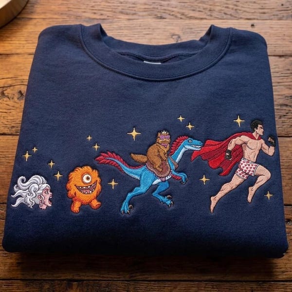 Embroidered Dungeon Crawler Carl Sweatshirt, Princess Donut Cat Crewneck, LitRPG Bookish Shirt, Goddamnit Carl Funny Gaming Fan Gift
