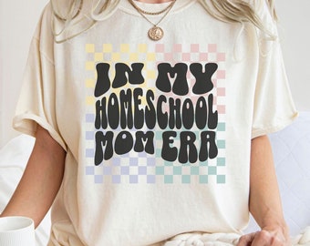Comfort Colors® Homeschool Mom Shirt Christian In My Homeschool Mom Era TShirt Home School Teacher Gift Homeschooling Mama Tee Homeschooled