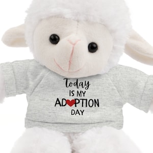 Adoption Gift Stuffed Animal Custom Adopting Plush Gotcha Day Present For Foster Child Kid Date Keepsake Forever Family O&#39;fishally Adopted