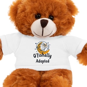Adoption Gift Stuffed Animal Custom Adopting Plush Gotcha Day Present For Foster Child Kid Date Keepsake Forever Family O&#39;fishally Adopted