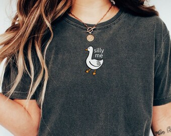 Goose Crewneck Comfort Colors T-Shirt Silly Goose Shirt Gift For Her Silly Goose Tee Funny Sillygoose Shirt Trendy Farmer TShirt Goose Bumps