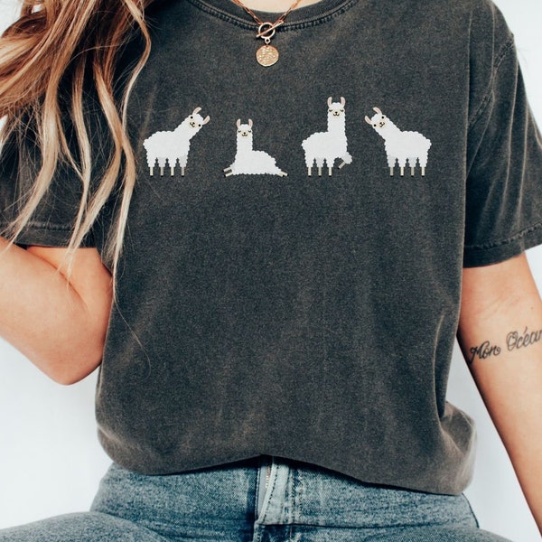 Alpaca Shirt Llama Tee Shirt Animal Lover Tee Llama Lover Gift Wildlife Tshirt Farm T-Shirt Birthday Gift For Her Homestead Legwarmer Alpaca