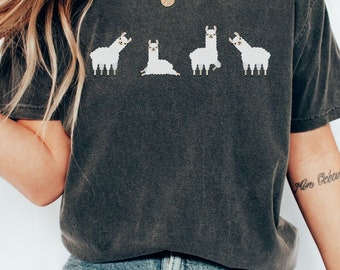 Alpaca Shirt Llama Tee Shirt Animal Lover Tee Llama Lover Gift Wildlife Tshirt Farm T-Shirt Birthday Gift For Her Homestead Legwarmer Alpaca