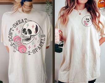 Funny Comfort Colors Skeleton Pump Cover Oversized Workout Shirt Lifting T-Shirt Gift For Weightlifter Work Out Gym Lover Gift Muscle Mommy