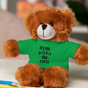 Personalized Adoption Gift Stuffed Animal Custom Adopting Plush Gotcha Day Present For Foster Child Adopted Customized Date Keepsake Forever