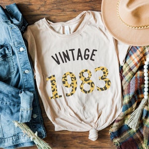40th Birthday Shirt Vintage 1983 Shirt Forty Gift For Women Fortieth Birthday Gift For Her 40th Birthday Friend 40 TH Birthday For Mom Woman