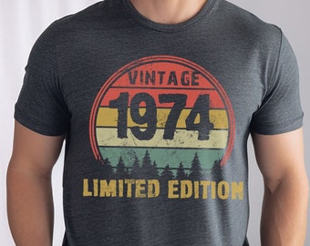 Camicia 50esimo compleanno Camicia vintage 1974 Regalo per il 50esimo compleanno per uomo 50esimo compleanno Amico papà Idea 50esimo compleanno per lui T-shirt compleanno 1974