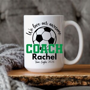 Soccer Coach Appreciation Mug End Of Season Gift Custom Personalized Name For Men Women Thank You Cup From Player Team For Coaches Banquet
