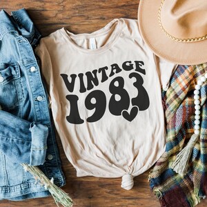 40th Birthday Shirt Vintage 1983 Shirt Forty Gift For Women Fortieth Birthday Gift For Her 40th Birthday Friend 40 TH Birthday For Mom Woman