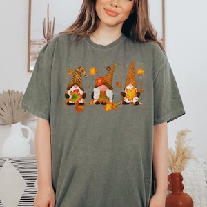 Thanksgiving Gnome Shirt,Comfort Colors,Gnome Shirt,Pumpkin Shirt, Cute Thankful,Happy Thanksgiving Shirt,Hello Fall,Thanksgiving Gift,Knome