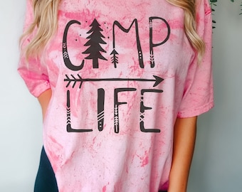 Komfortfärger Camping-T-shirt Camping RV Campingliv T-shirt Campingdrottning Camper-T-shirt Gåva till henne Campingkarantän T-shirt Camper