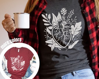 CVICU Krankenschwester Tshirt Herz Krankenschwester Shirt Krankenpflege Schule Shirt EKG Shirt Anatomisches Herz Tshirt Medizinische Wissenschaft Tshirt Kardiologe Geschenk Krankenschwester