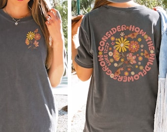 Boho Christelijk Shirt Bijbelvers T Shirt Geloof Gebaseerde Kleding Christelijk Cadeau Voor Vrouwen Trendy Esthetische Comfort Kleur Crewneck Kerk Tshirt