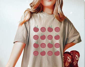 Tomato Shirt Graphic Vegetable Screen Print Tee Clothing Foodie Gardening Gift Aesthetic Cottagecore Clothes Botanical Summer Fruit Farm Top
