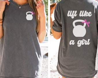 Conforto cor elevador como uma menina oversized bomba capa camisa de treino feminino levantamento camiseta presente para levantador de peso fitness ginásio amante muscular mamãe