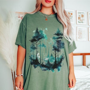 Granola Girl Aesthetic Shirt Gift For Her Forestcore T-Shirt Nature Lover Tshirt Floral Graphic Tee Goblincore T Shirt Botanical Cure Forest