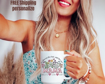 Custom Mama Mug Mommy Mug With Kids Names Mothers Day Coffee Mug Mothers Day Gift for New Mom Gift Baby Shower Gift Pregnancy Gift For Mom