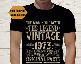 50th Birthday Gift For Men Shirt Vintage 1973 Shirt 50th Birthday Gift For Dad 50th Gift For Men Friend 50th Birthday Men