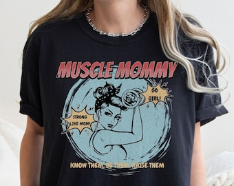 Retro conforto cores músculo mamãe ginásio bomba capa de treino de fitness camisa de levantamento camiseta presente para amante de ginásio presente trabalhar levantamento de peso mulher