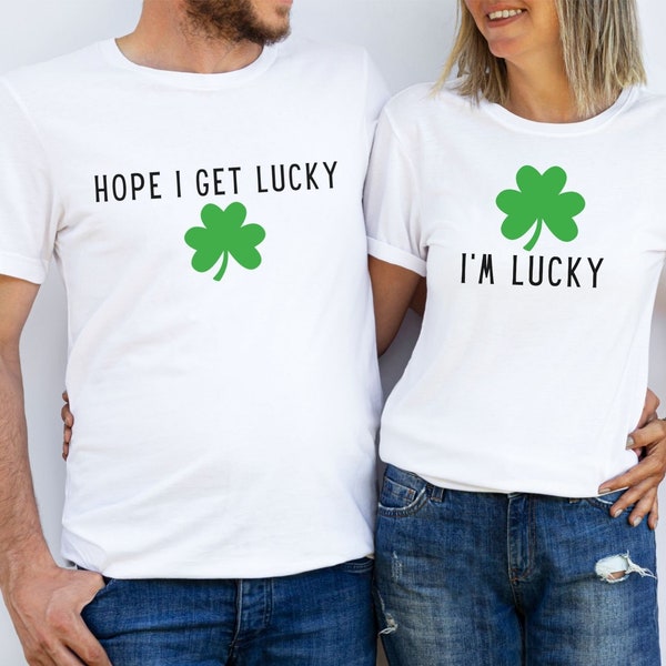 Matching St. Patricks Day Shirt, Unisex Lucky Tshirt, Men St Paddy, Women St Pattys Day Sweatshirt, Cute Couple Tee, Gift For Him,Funny Gift