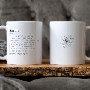 Personalized Best Friend Gift Custom Bestie Mug Friendship Coffee Mug For Friend Birthday Christmas Gift Long Distance Gift For Mom Mug Cup