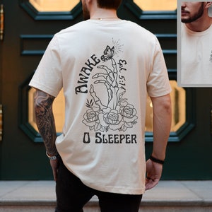 Colores cómodos Hombres de moda Camisa cristiana Versículo bíblico Camiseta Ropa de Jesús Camiseta Camiseta inspiradora basada en la fe Camiseta de hombre Camiseta religiosa