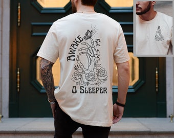 Colores cómodos Hombres de moda Camisa cristiana Versículo bíblico Camiseta Ropa de Jesús Camiseta Camiseta inspiradora basada en la fe Camiseta de hombre Camiseta religiosa