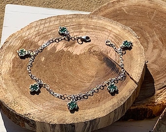 STERLING SILVER BRACELET - Silver Clover